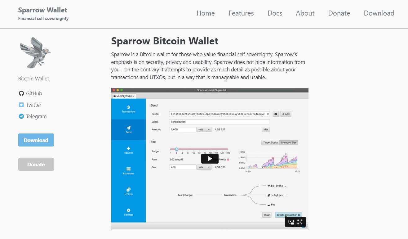 Sparrow Wallet